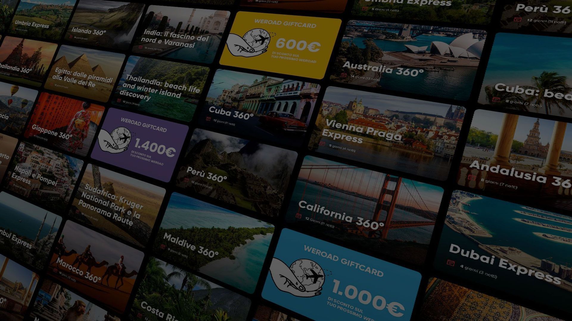 Vuoi regalare un viaggio? Ci sono le gift card WeRoad!