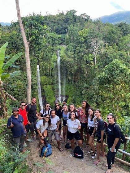 Bali-group-waterfall-nature